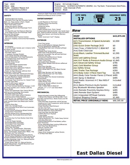2020 Jeep Gladiator Mojave AEV EDITION Magnuson SuperCharger LIFTED | Dallas, TX | East Dallas Diesel 2020 Jeep Gladiator Mojave AEV EDITION Magnuson SuperCharger LIFTED | Dallas, TX | East Dallas Diesel