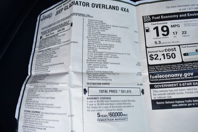 2020 Jeep Gladiator Overland