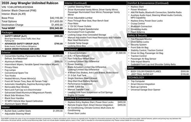 2020 Jeep Wrangler Unlimited Unlimited Rubicon