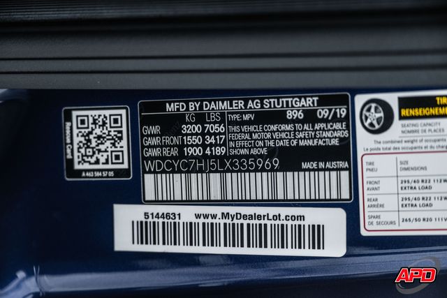 2020 Mercedes-Benz G-Class AMG G 63 2020 Mercedes-Benz G-Class AMG G 63