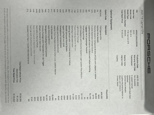 2020 Porsche 718 Cayman GT4 | Longwood, FL | Millenia Motors 2020 Porsche 718 Cayman GT4 | Longwood, FL | Millenia Motors