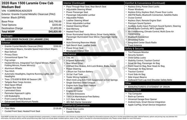 2020 Ram 1500 Laramie