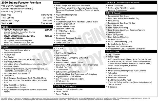 2020 Subaru Forester Premium