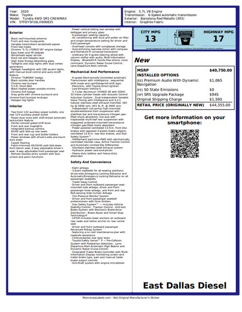 2020 Toyota Tundra SR5 | Dallas, TX | East Dallas Diesel