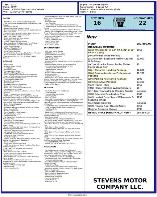 2021 BMW X5 M50i xDrive ExecutivePkg DynamicHandlingPkg 21"Whl | Dallas, TX | Stevens Motor Company LLC