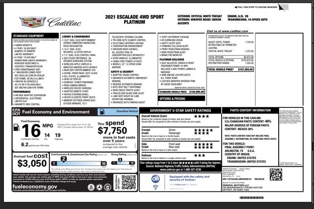 2021 Cadillac Escalade 4WD Sport Platinum | Dallas, TX | East Dallas Diesel 2021 Cadillac Escalade 4WD Sport Platinum | Dallas, TX | East Dallas Diesel