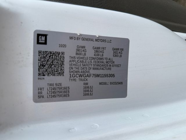 2021 Chevrolet EXPRESS G2500 Cargo Service Utility | Canton, Ohio | Ohio Auto Warehouse LLC