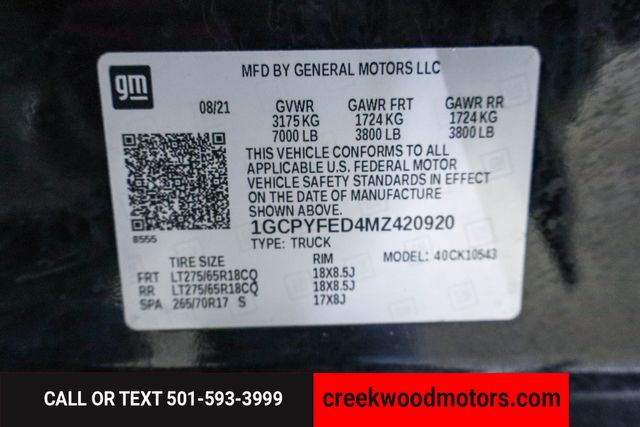 2021 Chevrolet Silverado 1500 LIFTED Trail Boss 4x4 Black 20s New Tires 1 Owner