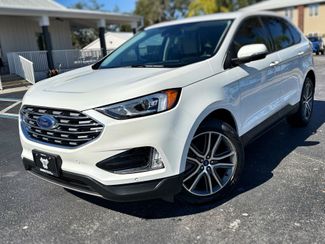 2021 Ford Edge TITANIUM EDGE WHITE/WHITE LEATHER CARFAX CERT | Plant City Florida | Bayshore Automotive 