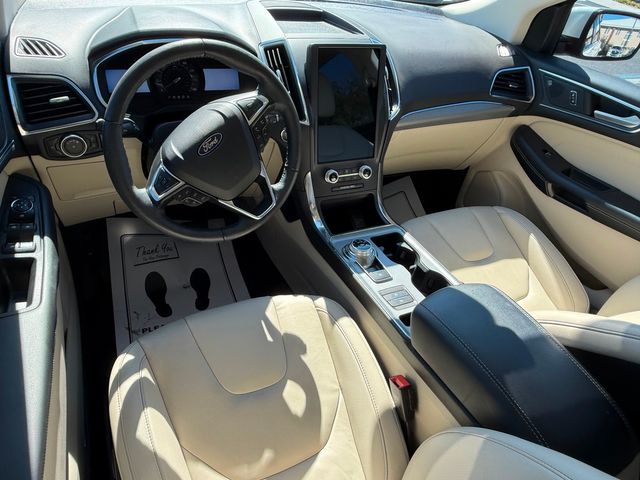 2021 Ford Edge TITANIUM EDGE WHITE/WHITE LEATHER CARFAX CERT | Plant City, FL | psv5 DEMO - Bayshore Automotive