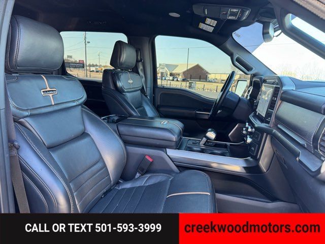 2021 Ford F-150 Platinum 4x4 EcoBoost LEVELED 20s Financing Black