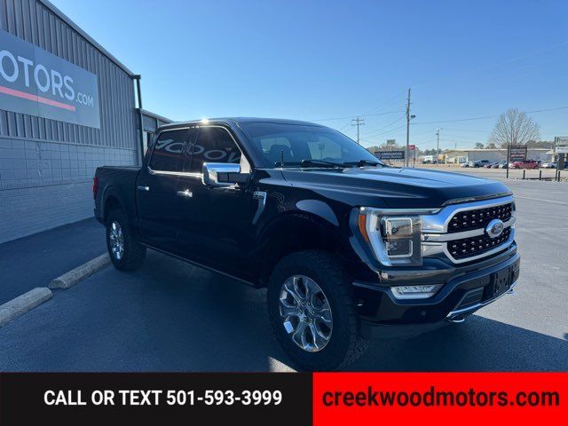 2021 Ford F-150 Platinum 4x4 EcoBoost LEVELED 20s Financing Black