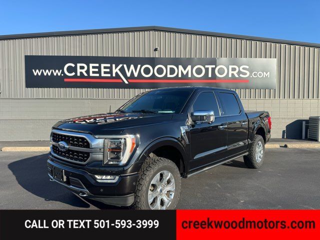2021 Ford F-150 Platinum 4x4 EcoBoost LEVELED 20s Financing Black