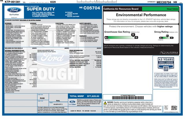 2021 Ford F-250 Super Duty Lariat Tremor