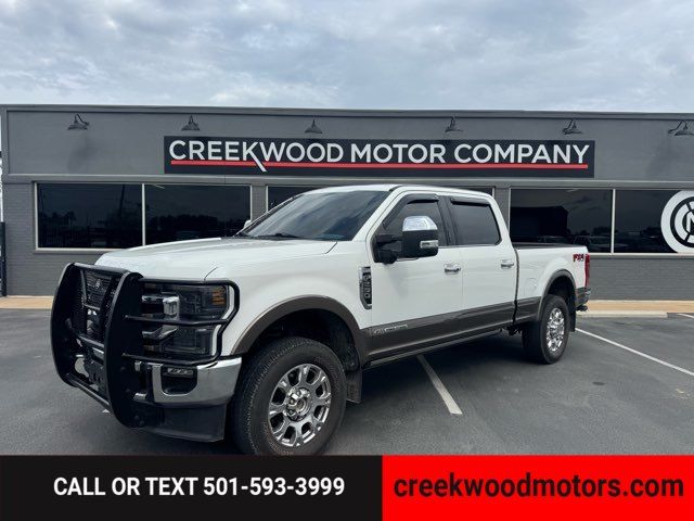 2021 Ford F-250 Super Duty King Ranch 4x4 Diesel Crew Cab LEVELED White 20s