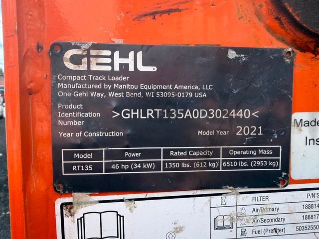 2021 Gehl RT135