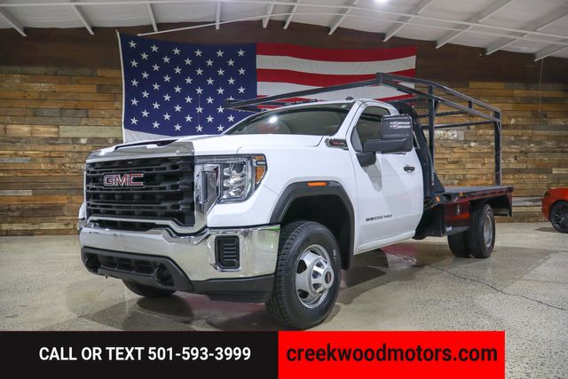 2021 GMC Sierra 3500HD CC FLATBED Regular Cab 2WD Dually 6.6L Gas 1 Owner