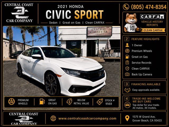 2021 Honda Civic Sport | Grover Beach, CA | Central Coast Car Company