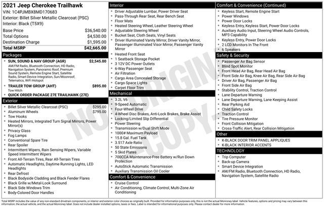 2021 Jeep Cherokee Trailhawk
