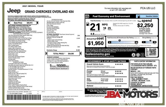 2021 Jeep Grand Cherokee Overland 4x4 4WD SUV with ONLY 28k LOW MILES | MESA, AZ | JBA MOTORS 2021 Jeep Grand Cherokee Overland 4x4 4WD SUV with ONLY 28k LOW MILES | MESA, AZ | JBA MOTORS