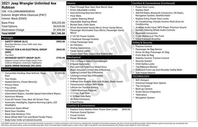 2021 Jeep Wrangler Unlimited Rubicon 4xe