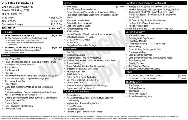 2021 Kia Telluride EX