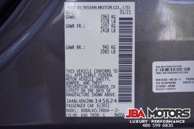 2021 Nissan Altima 2.5 SV Package Sedan Rear Backup Camera Blind Spot | MESA, AZ | JBA MOTORS