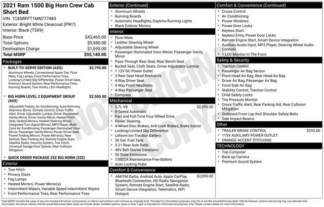 2021 Ram 1500 Big Horn/Lone Star