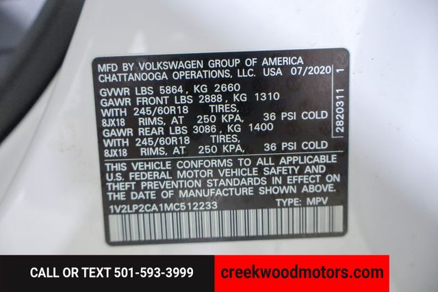 2021 Volkswagen Atlas SE 4Motion AWD 4x4 Leather Financing White CLEAN