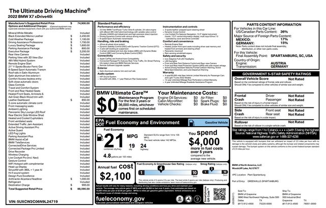 2022 BMW X7 xDrive40i 2022 BMW X7 xDrive40i