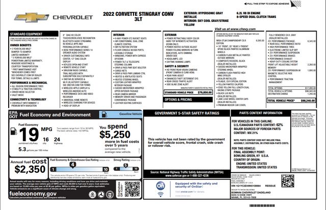 2022 Chevrolet Corvette Stingray RWD Convertible 3LT C8.R EDITION Twin-Turbo BEAST | Dallas, TX | East Dallas Diesel 2022 Chevrolet Corvette Stingray RWD Convertible 3LT C8.R EDITION Twin-Turbo BEAST | Dallas, TX | East Dallas Diesel