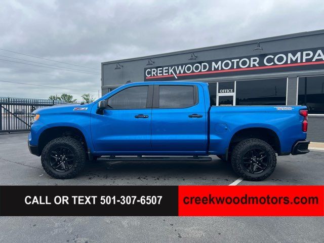2022 Chevrolet Silverado 1500 LT Trail Boss 4x4 Crew Cab Sunroof Blue LEVELED