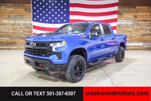 2022 Chevrolet Silverado 1500 LT Trail Boss 4x4 Crew Cab Sunroof Blue LEVELED 2022 Chevrolet Silverado 1500 LT Trail Boss 4x4 Crew Cab Sunroof Blue LEVELED