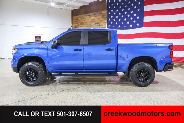 2022 Chevrolet Silverado 1500 LT Trail Boss 4x4 Crew Cab Sunroof Blue LEVELED 2022 Chevrolet Silverado 1500 LT Trail Boss 4x4 Crew Cab Sunroof Blue LEVELED