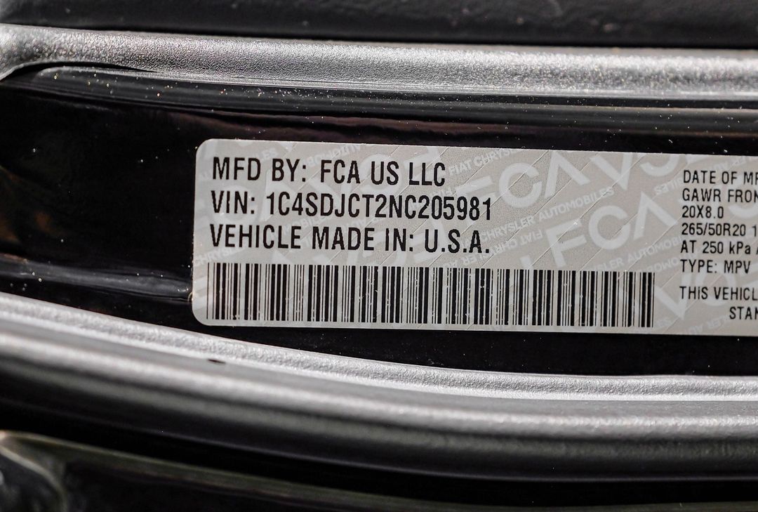 2022 Dodge Durango R/T BLACKTOP Preferred Pkg. 22C RED LEATHER