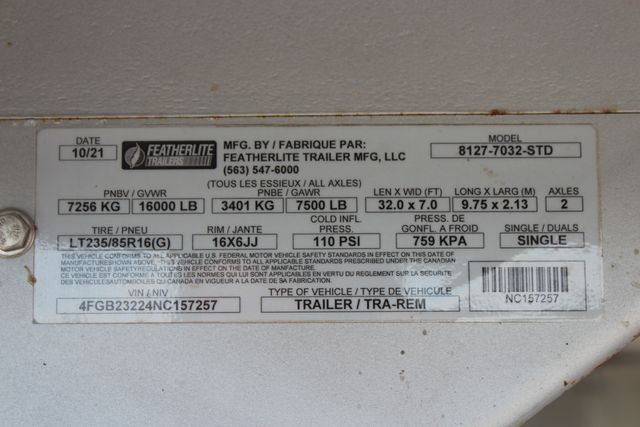 2022 Featherlite 8127 - 32' GN Livestock, 2 Cut Gates w/ sliders, Tandem 8Ks | CONROE, TX | SportChassis/ Featherlite Trailers of Texas 2022 Featherlite 8127 - 32' GN Livestock, 2 Cut Gates w/ sliders, Tandem 8Ks | CONROE, TX | SportChassis/ Featherlite Trailers of Texas
