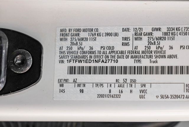 2022 Ford F-150 Platinum FX4 STAR WHITE Pro Power 7.2KW PANO ROOF | Dallas, TX | East Dallas Diesel 2022 Ford F-150 Platinum FX4 STAR WHITE Pro Power 7.2KW PANO ROOF | Dallas, TX | East Dallas Diesel