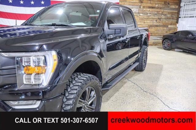 2022 Ford F-150 SPORT 4x4 FX4 Eco Boost LEVELED 20s Black 1 Owner