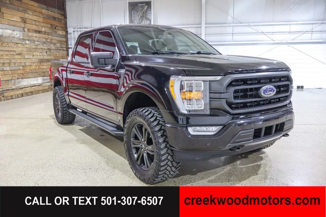 2022 Ford F-150 SPORT 4x4 FX4 Eco Boost LEVELED 20s Black 1 Owner