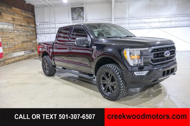 2022 Ford F-150 SPORT 4x4 FX4 Eco Boost LEVELED 20s Black 1 Owner