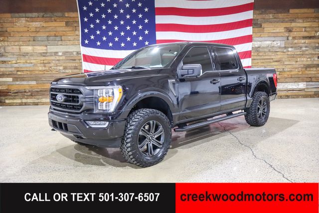 2022 Ford F-150 SPORT 4x4 FX4 Eco Boost LEVELED 20s Black 1 Owner