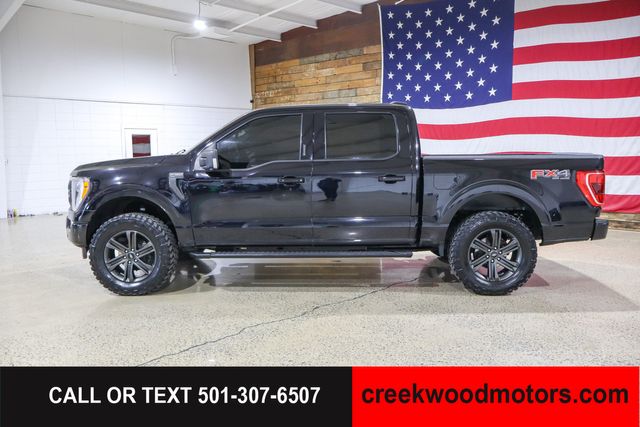 2022 Ford F-150 SPORT 4x4 FX4 Eco Boost LEVELED 20s Black 1 Owner