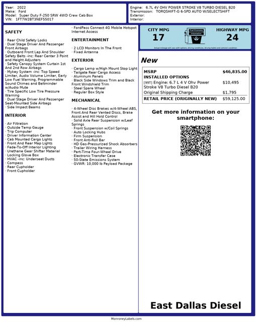 2022 Ford F-250 Super Duty King Ranch Ultimate ZONE LIFT 20" Fuel 37" R/T | Dallas, TX | East Dallas Diesel 2022 Ford F-250 Super Duty King Ranch Ultimate ZONE LIFT 20" Fuel 37" R/T | Dallas, TX | East Dallas Diesel