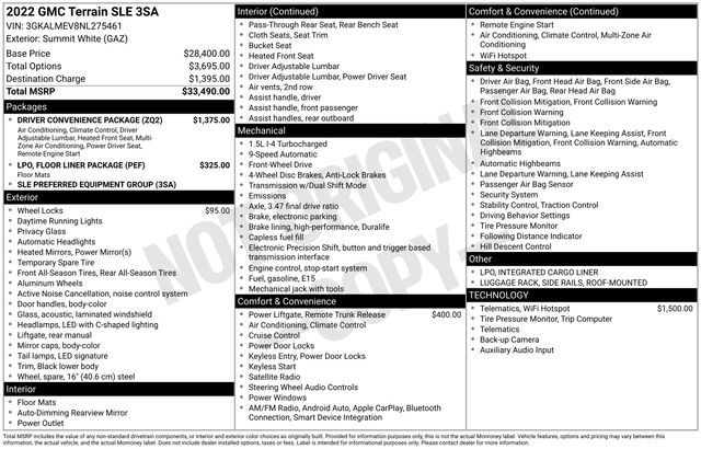 2022 GMC Terrain SLE