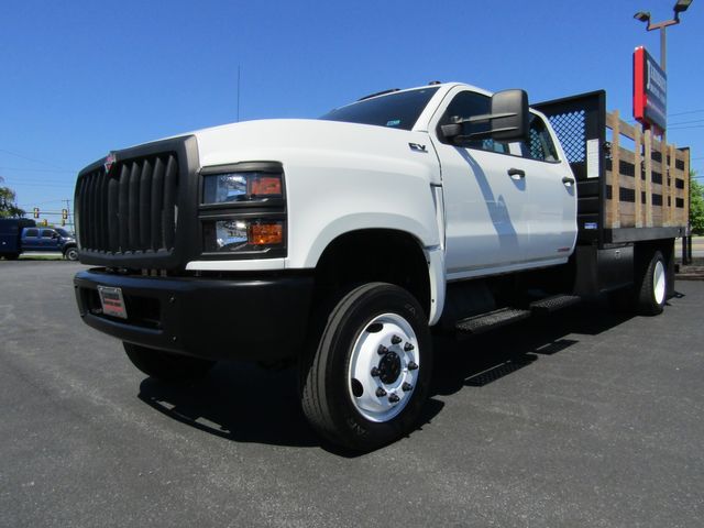 2022 International CV515 Crew Cab 4x4 with 12' Stake Body and Lift Gate