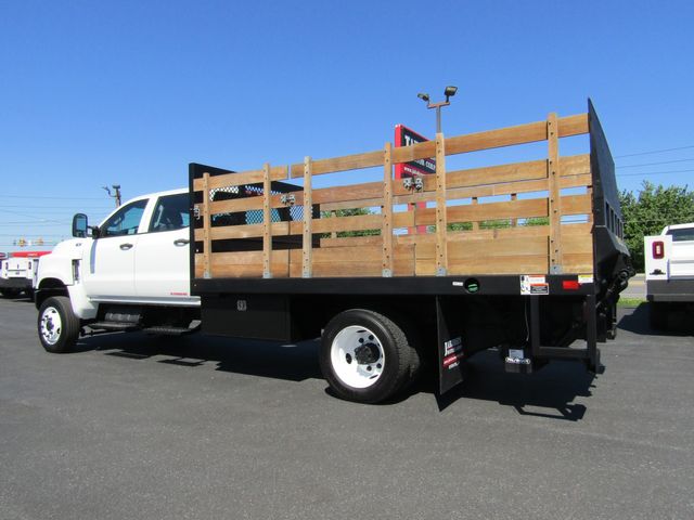 2022 International CV515 Crew Cab 4x4 with 12' Stake Body and Lift Gate