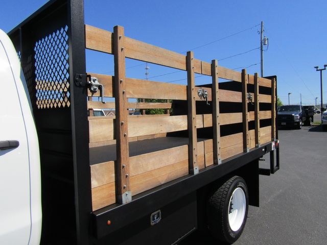 2022 International CV515 Crew Cab 4x4 with 12' Stake Body and Lift Gate
