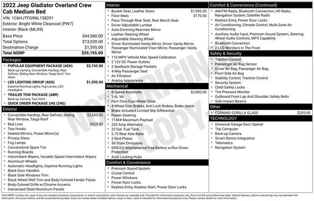 2022 Jeep Gladiator Overland