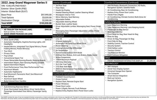 2022 Jeep Grand Wagoneer Series II