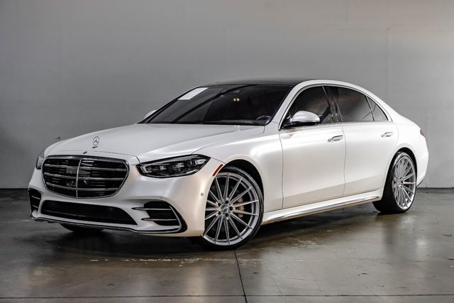 2022 Mercedes-Benz S 500 4MATIC White Magno Matte AMG 3D TECH 22" Vossen TX | Dallas, TX | East Dallas Diesel